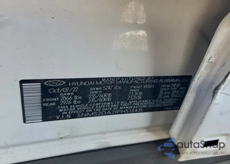 2023 Hyundai Santa Fe Sel из США, поврежденный, VIN 5NMS2DAJ1PH513415